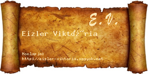 Eizler Viktória névjegykártya